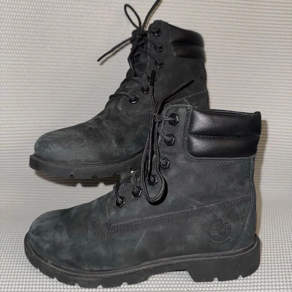 Timberland Black Leather 6” 400g PrimaLoft Waterproof Premium Boots Size 6